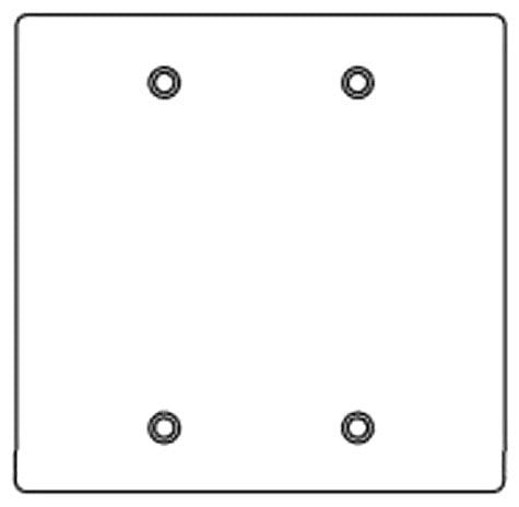 HUBBELL Hubbell 2FB 2 Gang Blank Wall Plate Cover