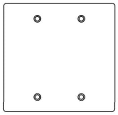 HUBBELL Hubbell 2FB 2 Gang Blank Wall Plate Cover
