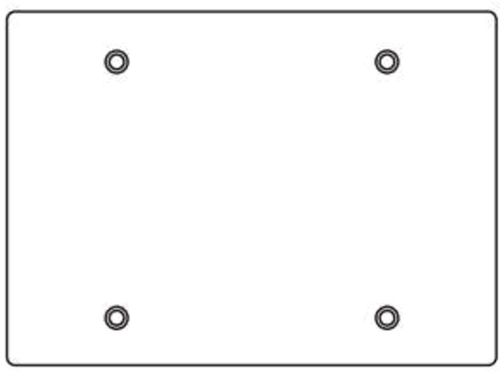 HUBBELL Hubbell 3FB 3-gang Blank Wall Plate Cover