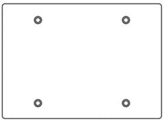 HUBBELL Hubbell 3FB 3-gang Blank Wall Plate Cover