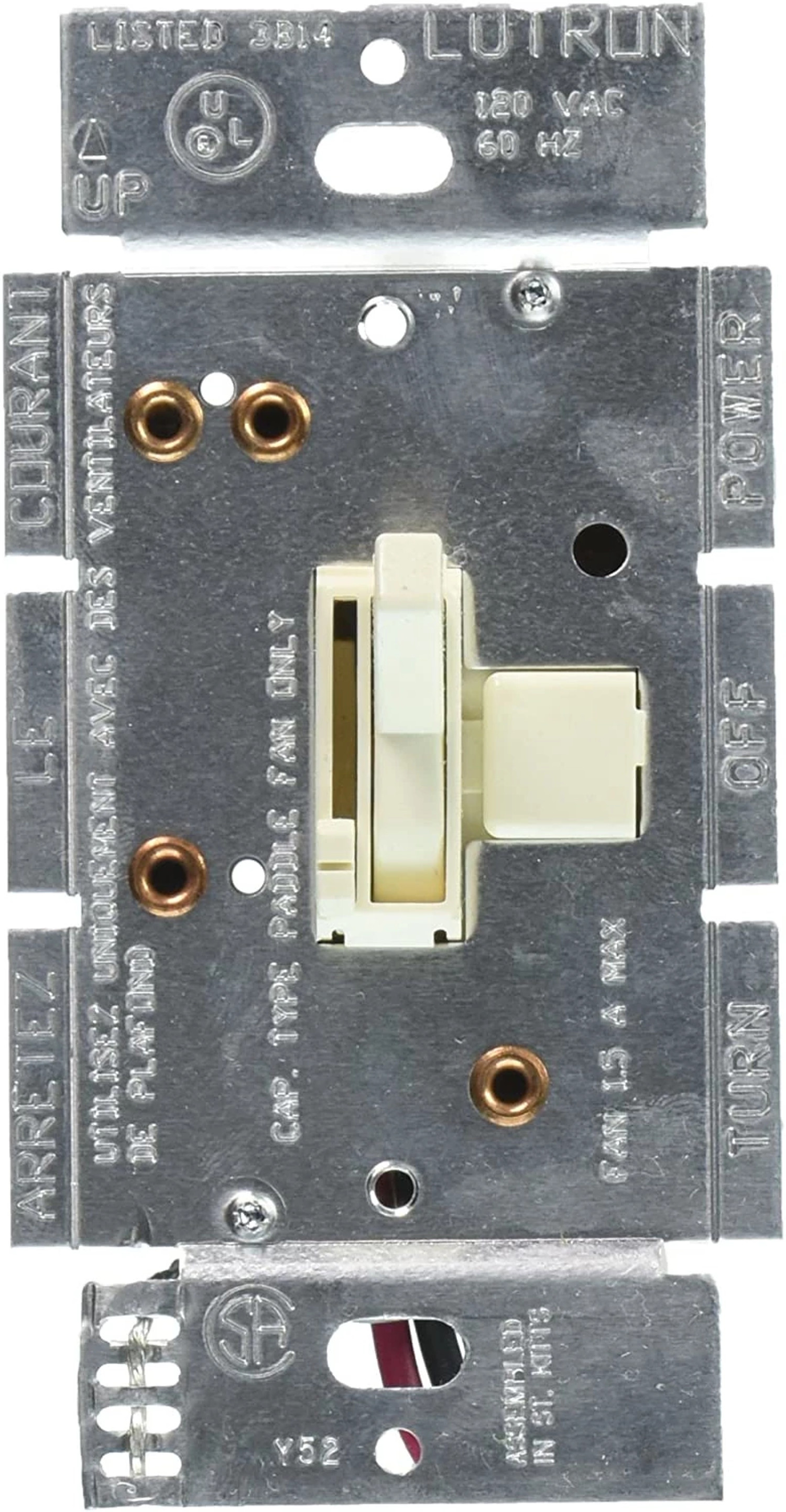 LUTRON Lutron AYFSQ-F-AL Ariadni Fan Speed Control 120V Almond