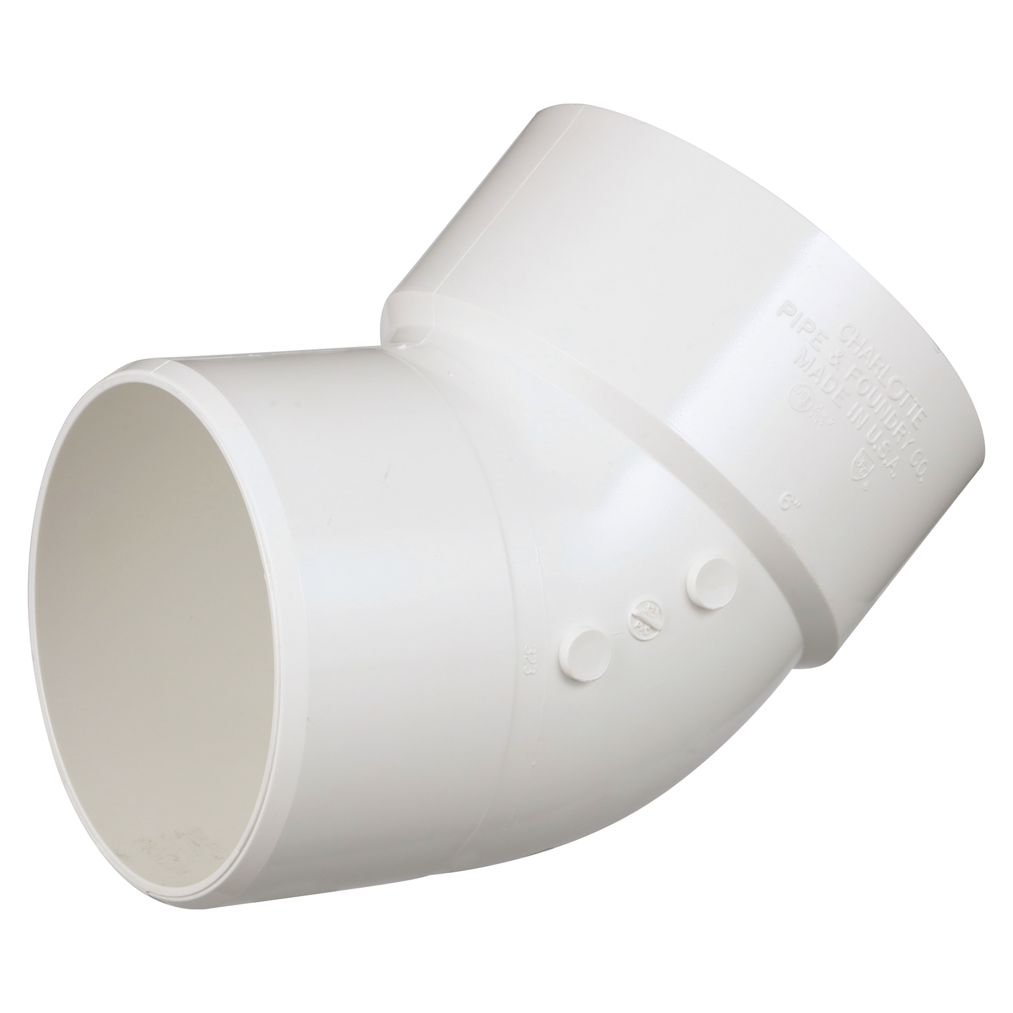 CHARLOTTE PIPE Charlotte Pipe PVC-323-6IN Pvc Dwv 6 Inch Street Elbow
