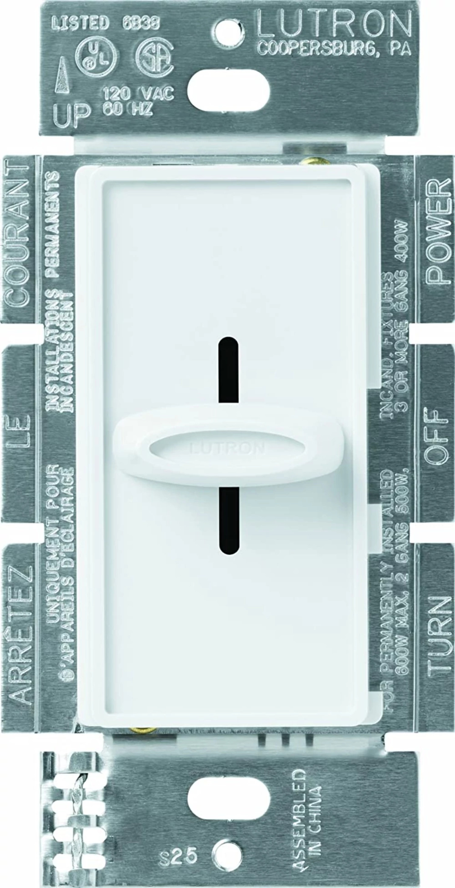 LUTRON Lutron SFS5EBWH Skylark Fan Speed Control 120V 5A White