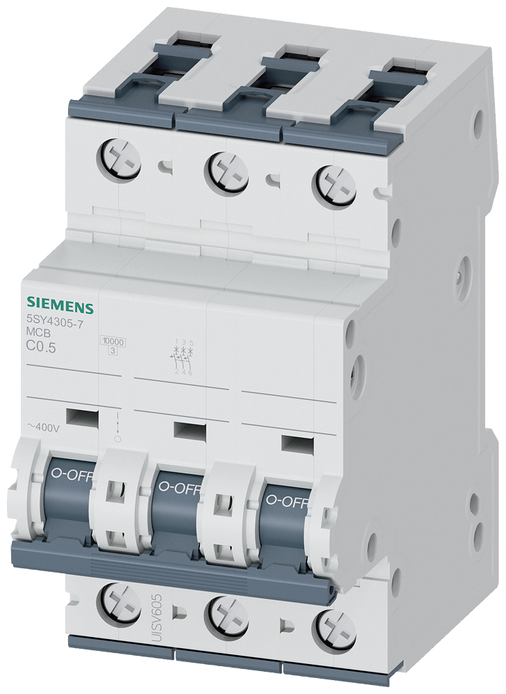 SIEMENS Siemens 5SY4305-7 Supplementary Protector 3P 0.5A 480V