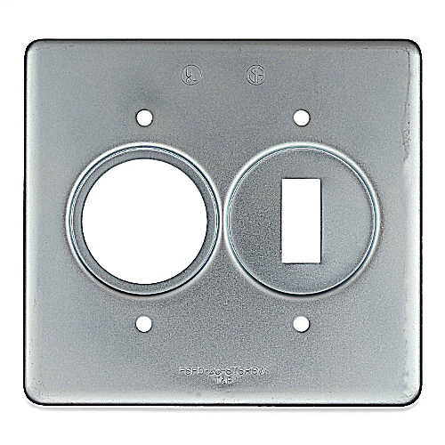 ABB Abb S32212-TB Two Gang Device Box Cover Steel