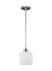 SEAGULL LIGHTING Seagull Lighting 6128801-962 Mini Pendant Brushed Nickel