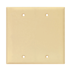 EATON Eaton PJ23V Mid-size 2-gang Blank Wallplate Ivory