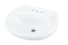 GERBER Gerber 12504WH Maxwell Petite Pedestal Sink White