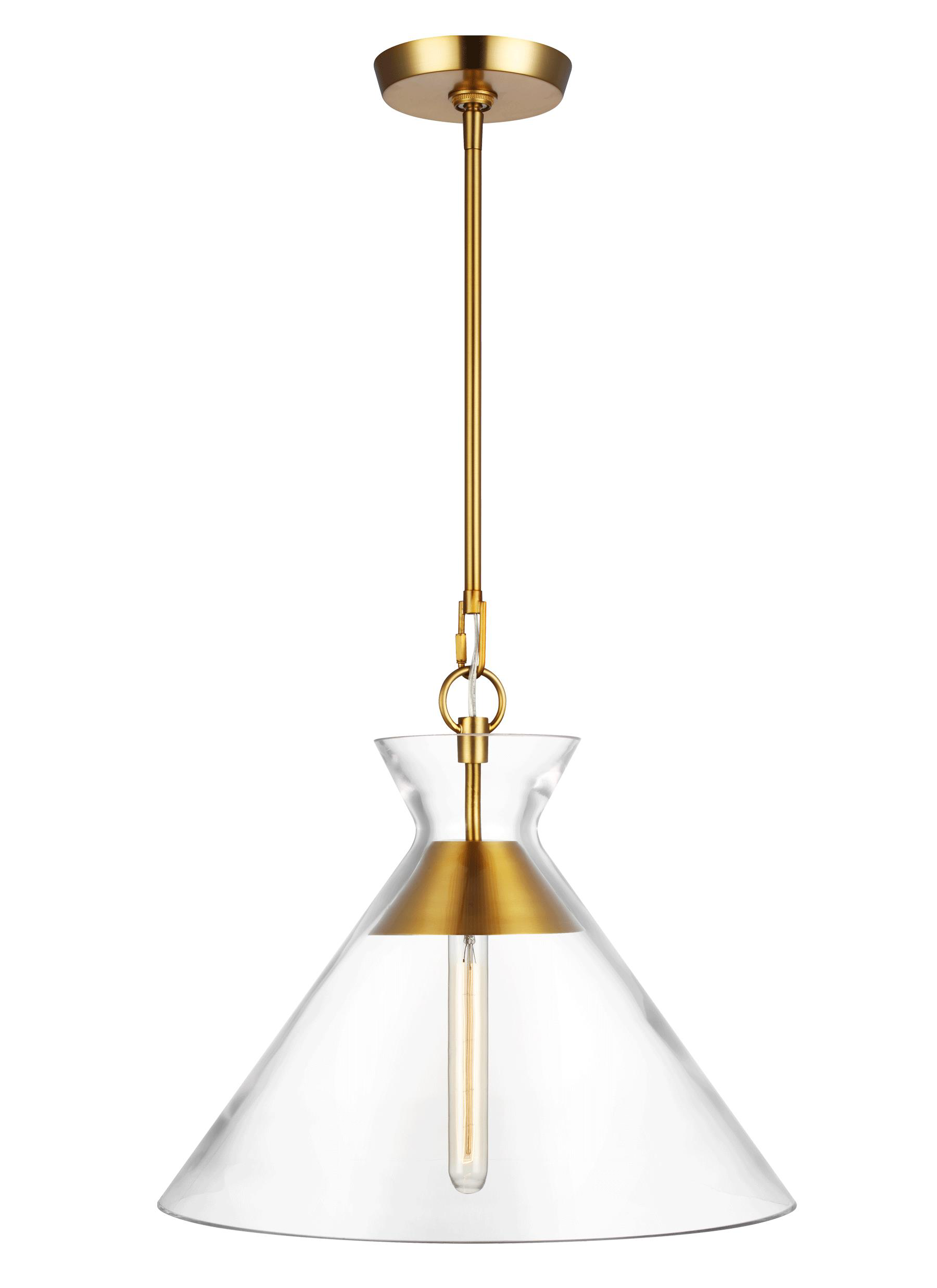 SEAGULL LIGHTING Seagull Lighting CP1031BBS Wide Pendant Burnished Brass
