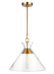 SEAGULL LIGHTING Seagull Lighting CP1031BBS Wide Pendant Burnished Brass