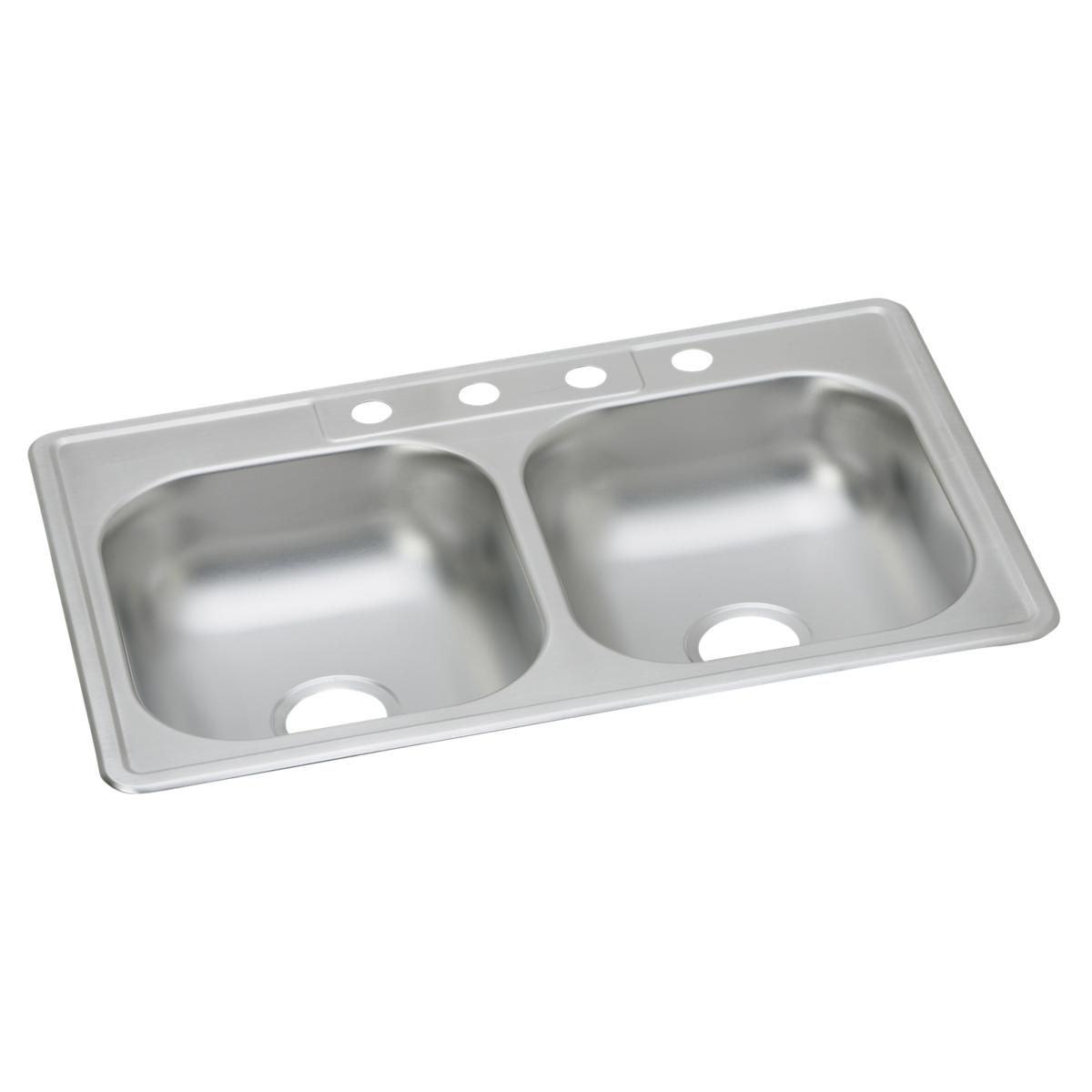 ELKAY Elkay K233221 Drop-in Double Bowl Sink 33x22 Stainless