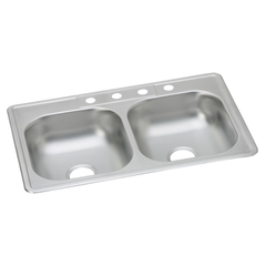 ELKAY Elkay K233221 Drop-in Double Bowl Sink 33x22 Stainless