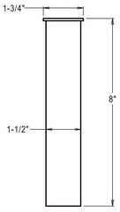TRIM TO THE TRADE Trim to the Trade 4T-367-35 Tailpiece 1.5x8 in Satin Gold