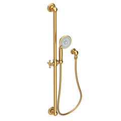 BRASSTECH Brasstech 280E-24S Slide Bar Hand Shower Set Satin Gold