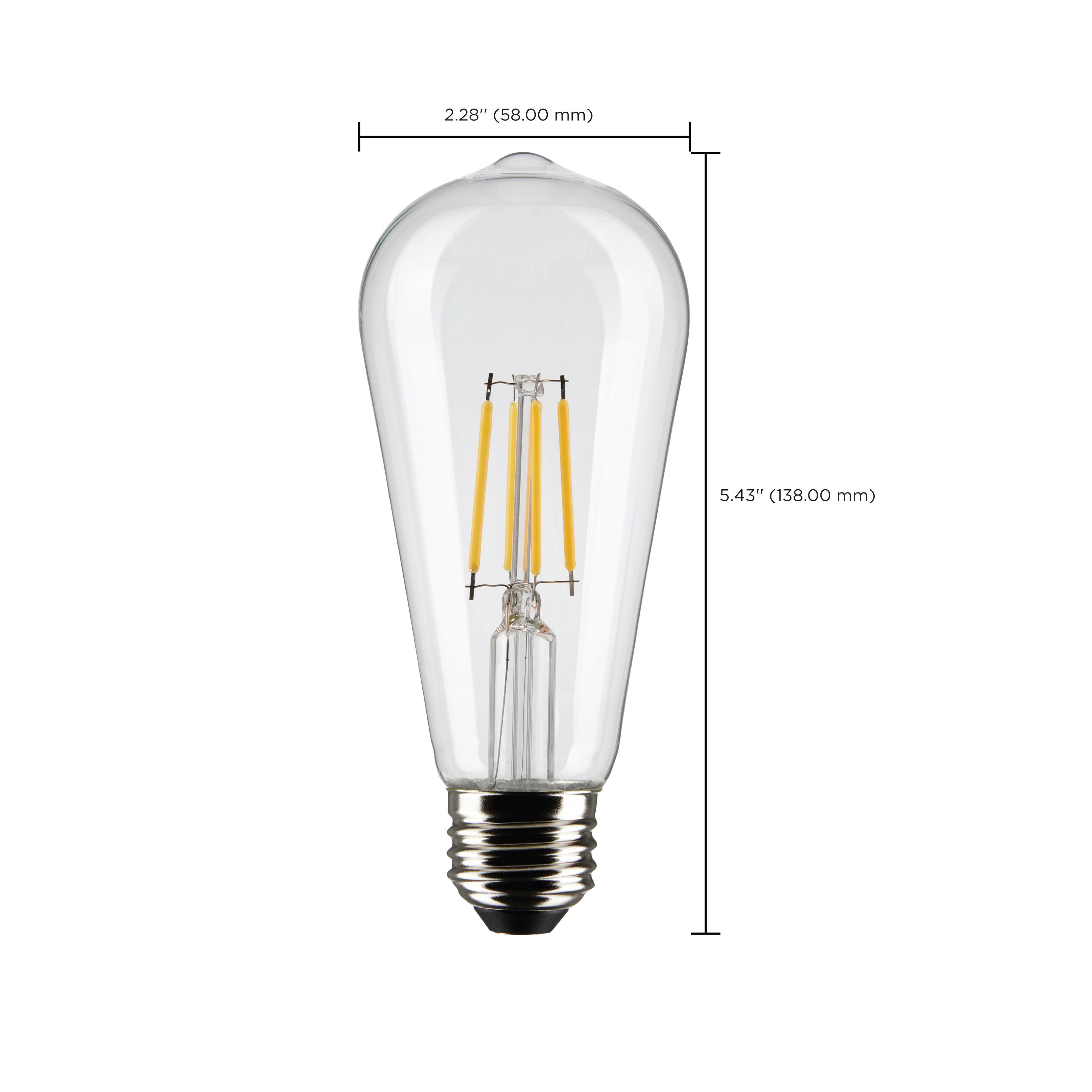 SATCO-NUVO Satco-nuvo S21361 ST19 Led Filament Lamp 5W Clear 120V
