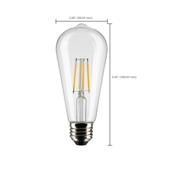 SATCO-NUVO Satco-nuvo S21361 ST19 Led Filament Lamp 5W Clear 120V