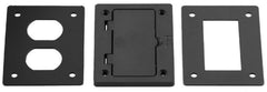 HUBBELL Hubbell PFBR826BLA Duplex Floor Box Plate Black