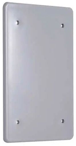 HUBBELL Hubbell PBC100GY 1-gang Blank Wallplate Gray