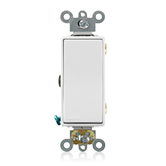 LEVITON Leviton 5693-02W 3-way Rocker Switch 15A 120/277V White