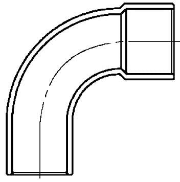 ELKHART PRODUCTS Elkhart Products STLSELL-34 Copper Long Sweep Street Elbow
