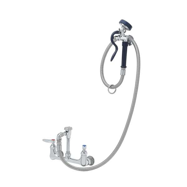 T&S BRASS Ts Brass B-0167-02 Wall Mount Mixing Faucet 8 Inch