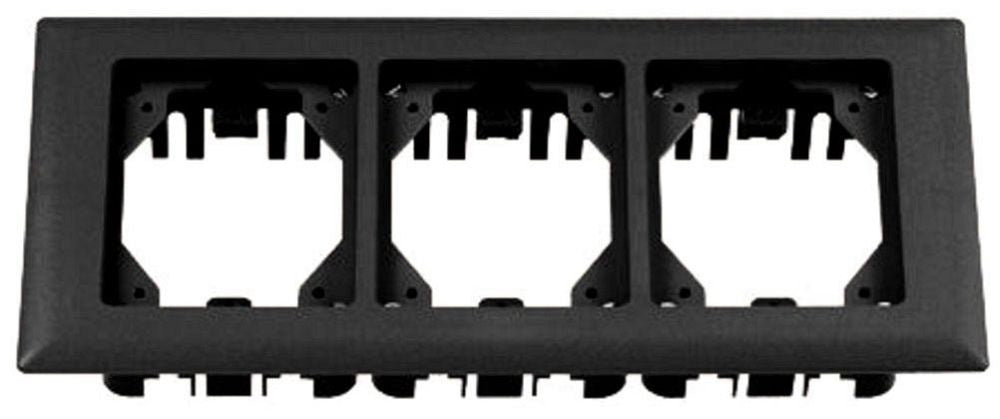 HUBBELL Hubbell PFBRFBL3 3-gang Rectangular Carpet Flange Black
