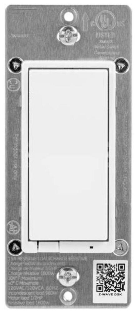 HUBBELL Hubbell IDEVZ01DW Z-wave In-wall Decorator Switch