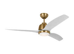 SEAGULL LIGHTING Seagull Lighting 3AVLR54SBD Led Ceiling Fan 54 in Satin Brass