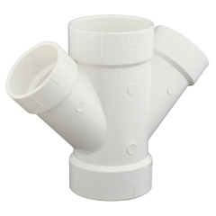 CHARLOTTE PIPE Charlotte Pipe PVC-612-4X4X3X3 Pvc Dwv Double Wye Fitting