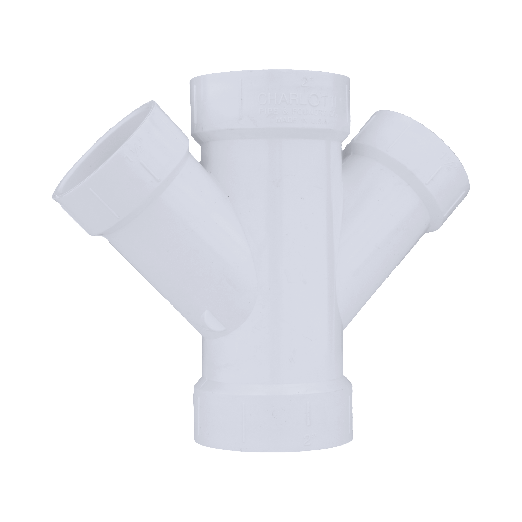 CHARLOTTE PIPE Charlotte Pipe PVC-612-2X2X1-1/2X1-1/2 Dwv Double Wye