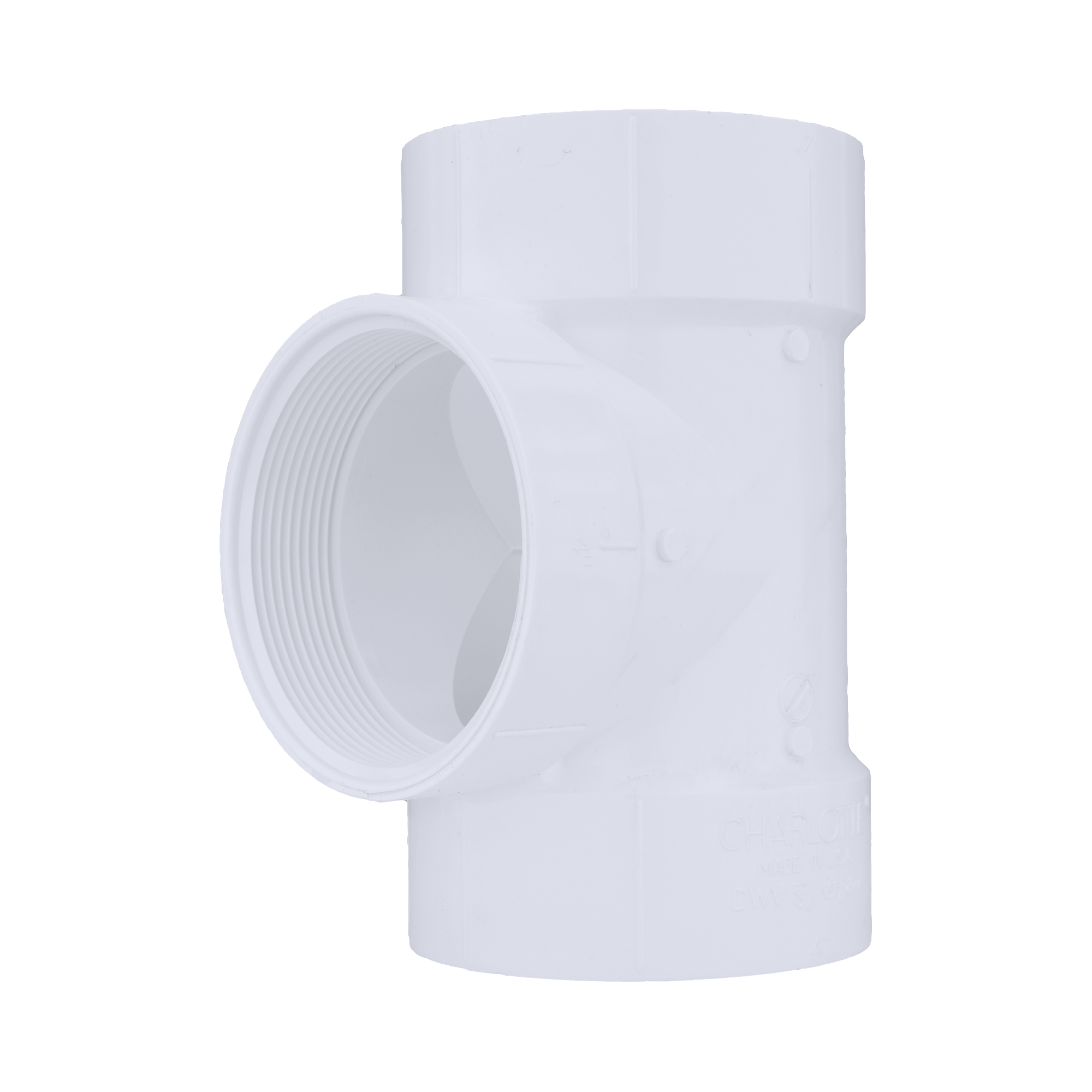 CHARLOTTE PIPE Charlotte Pipe PVC-445-4IN 4 in Pvc Dwv Cleanout Tee