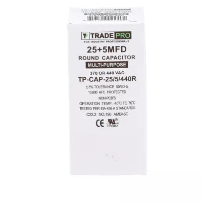 HARTLAND CONTROLS Hartland Controls tp-cap-25/5/440r Run Capacitor 25/5 Mfd 440V