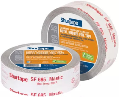 SHURTAPE Shurtape sf685-3spt Butyl Foil Mastic Tape 3in X 100ft