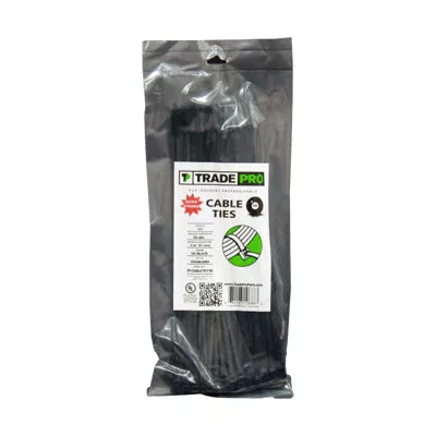 CODA RESOURCES Coda Resources tp-cabletie11b Cable Ties Uv Black 100 Pack