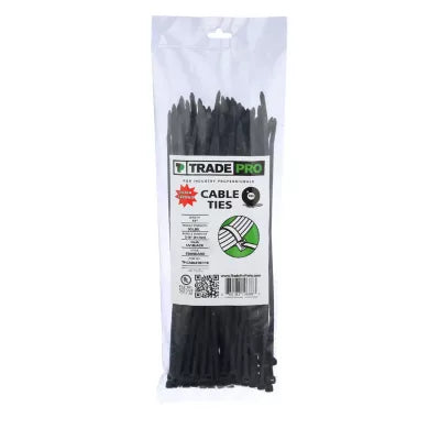 CODA RESOURCES Coda Resources tp-cabletie11b Cable Ties Uv Black 100 Pack