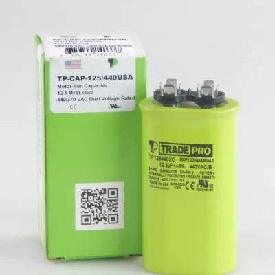 TRADEPRO Tradepro tp-cap-125/440usa Oval Run Capacitor 12.5 Mfd 440V