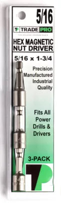 TRADEPRO Tradepro tp10023 Hex Magnetic Chuck 5/16 X 1-3/4 Inch
