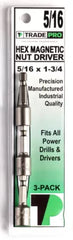 TRADEPRO Tradepro tp10023 Hex Magnetic Chuck 5/16 X 1-3/4 Inch