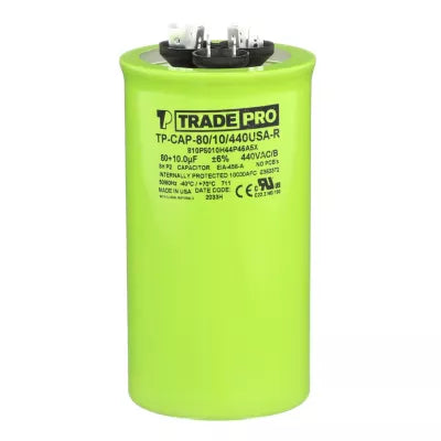 TRADEPRO Tradepro tp-cap-80/10/440usar 80/10 Mfd 440V Dual Run Capacitor