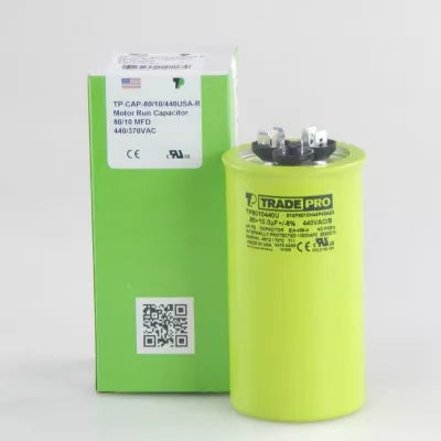 TRADEPRO Tradepro tp-cap-80/10/440usar 80/10 Mfd 440V Dual Run Capacitor