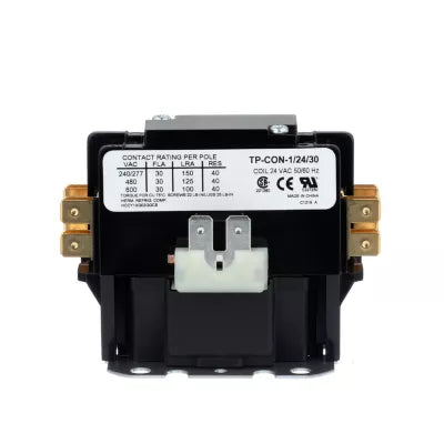 HARTLAND CONTROLS Hartland Controls tp-con-1/24/30 Contactor 1 Pole 24V 30A