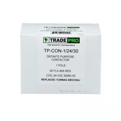 HARTLAND CONTROLS Hartland Controls tp-con-1/24/30 Contactor 1 Pole 24V 30A