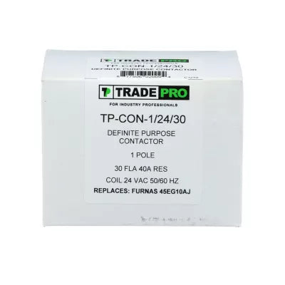HARTLAND CONTROLS Hartland Controls tp-con-1/24/30 Contactor 1 Pole 24V 30A