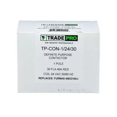 HARTLAND CONTROLS Hartland Controls tp-con-1/24/30 Contactor 1 Pole 24V 30A