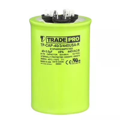 TRADEPRO Tradepro tp-cap-40/3/440usar 40/3 Mfd 440V Round Capacitor