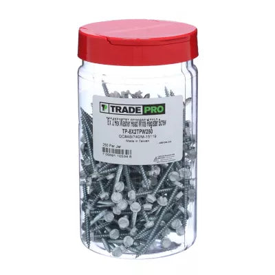 PECO FASTENERS Peco Fasteners tp-8x2tpw250 Register Screw 8x2 250 Pack