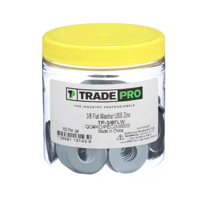 TRADEPRO Tradepro tp-3/8flw Flat Washer 3/8 X 1 Inch 100 Pack