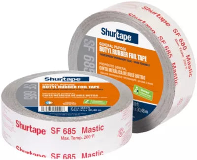 SHURTAPE Shurtape sf685-2spt Butyl Foil Tape 2in X 100ft