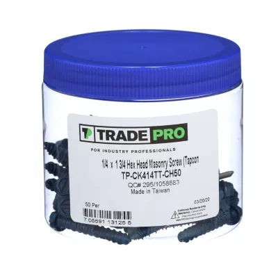 PECO FASTENERS Peco Fasteners tp-ck414tt-ch50 Hex Head Masonry Screw