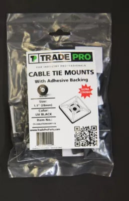 TRADEPRO Tradepro tp-cabletiemount11b Cable Tie Mount 1.1in Black